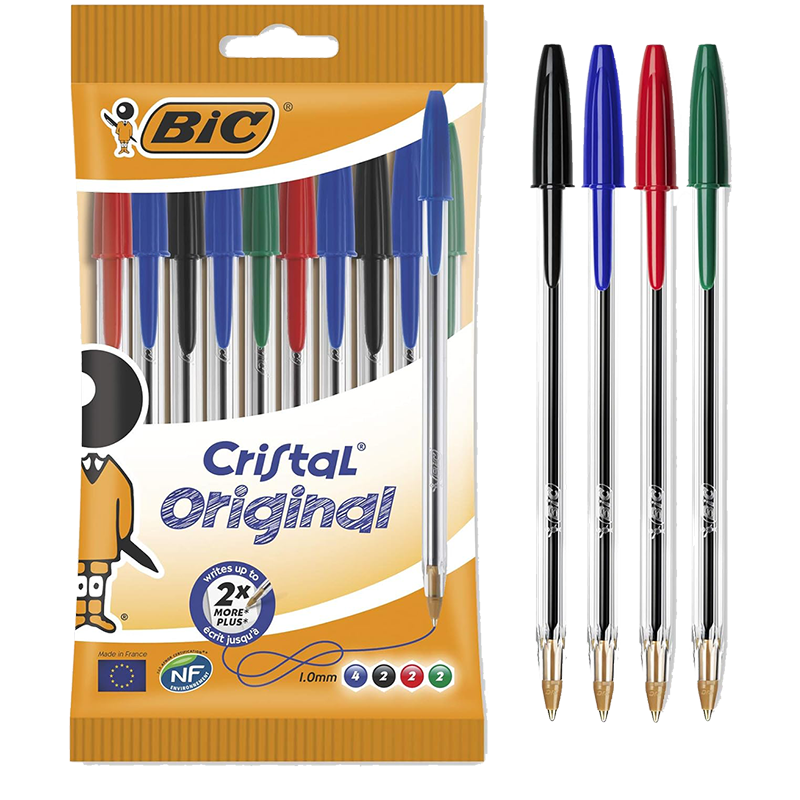 Paquet de 10 stylos de plusieurs couleurs